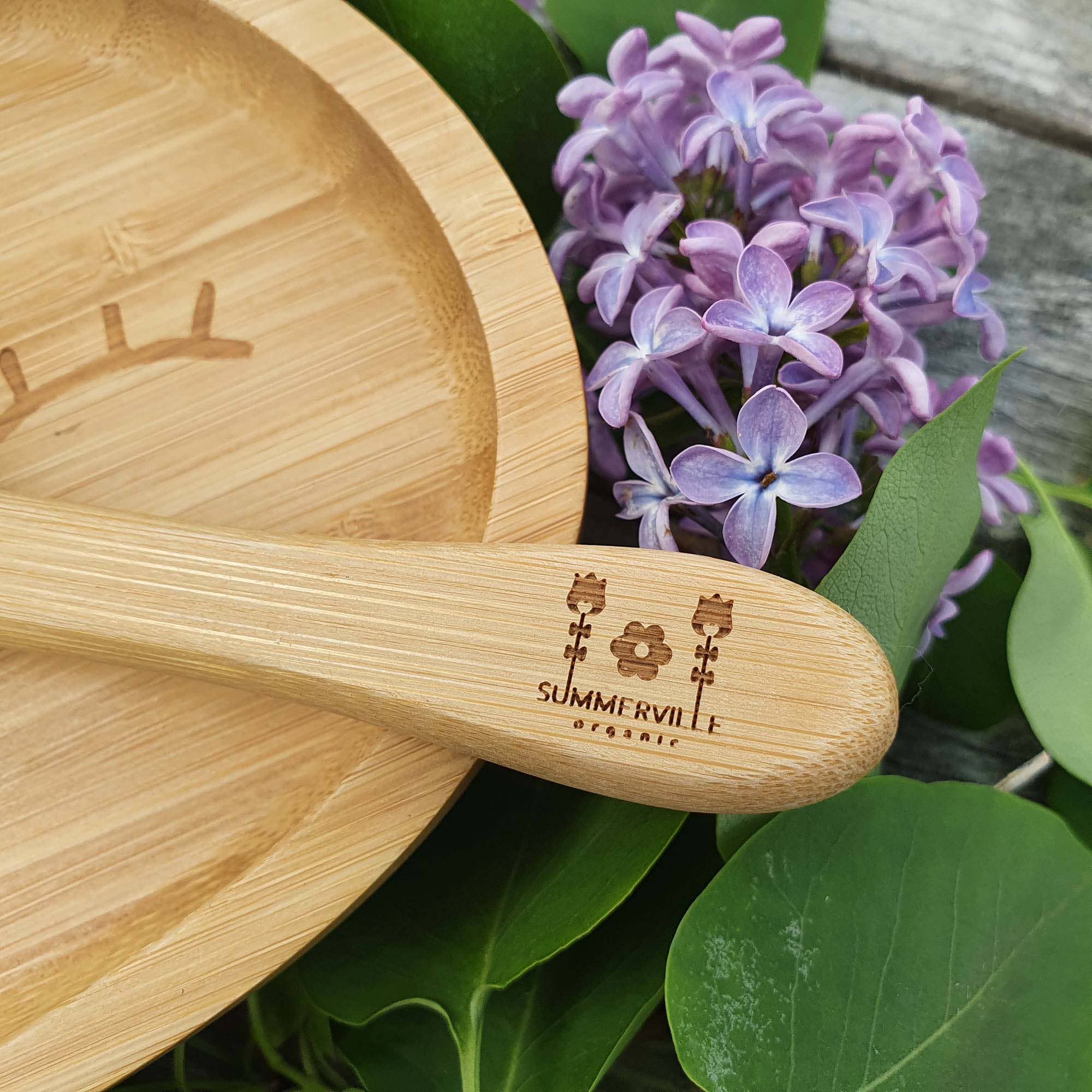 Summerville organic - Vente Service à vaisselle – enfant et bébé - Vaisselle en bambou pour enfants, gris lapin7