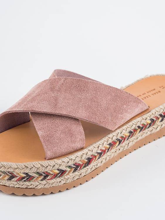Espadrilles-Wedges-Flatforms - Suede Leather Sandals1 for wholesale by SIBYLLADELPHICA