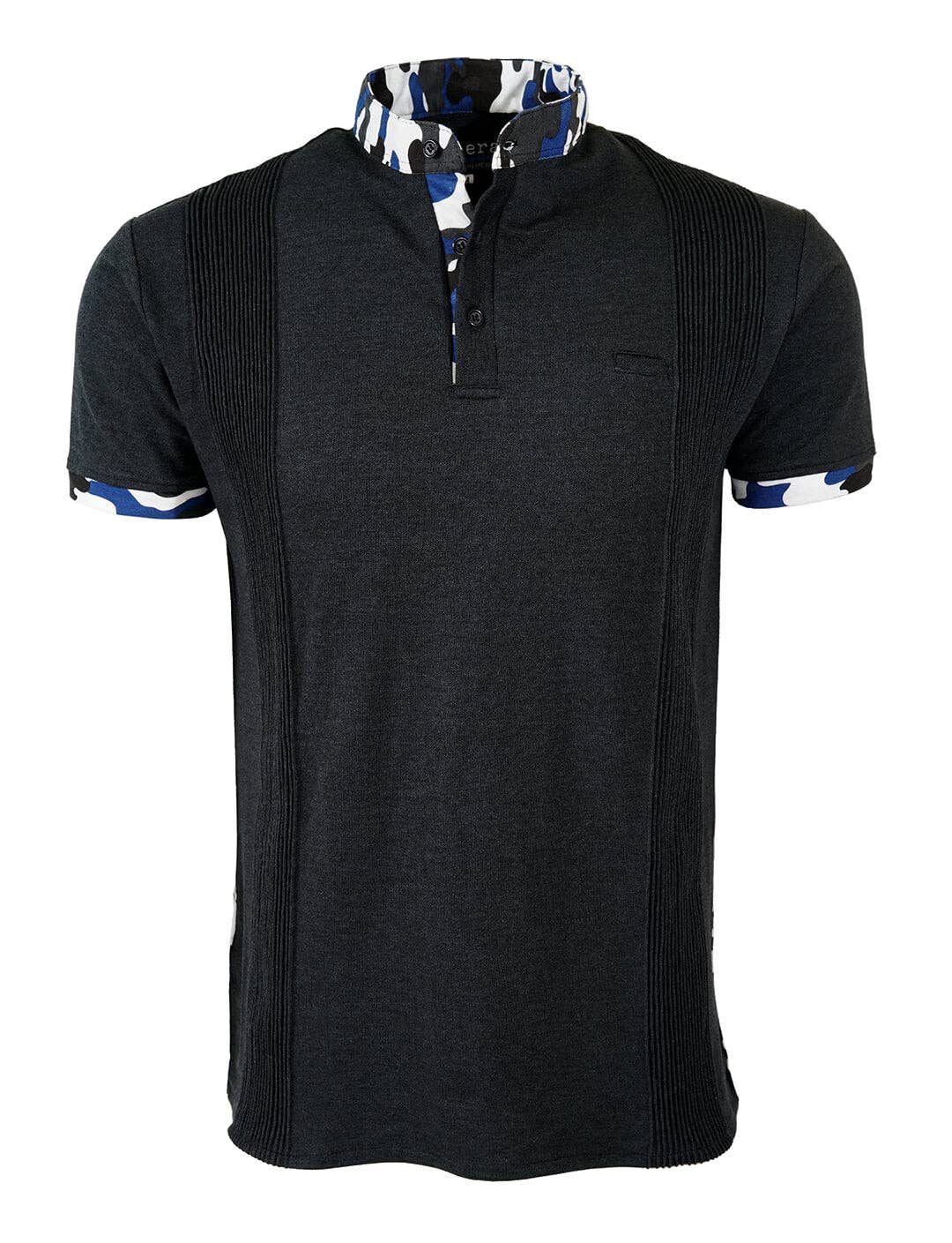 Y.A.Bera Clothing Modern Guayaberas - Wholesale Polo - Men's - Dark Graphite Camuflaje Guayabera Polo