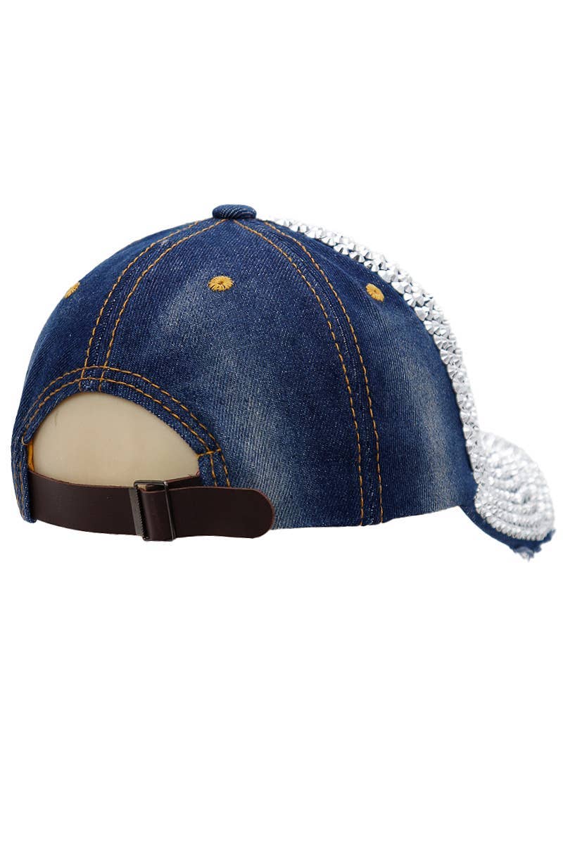 Cap Zone – wholesale Baseballkeps - Dam – Full Bling Rhinestone Twill Bomullsbasebollkeps5