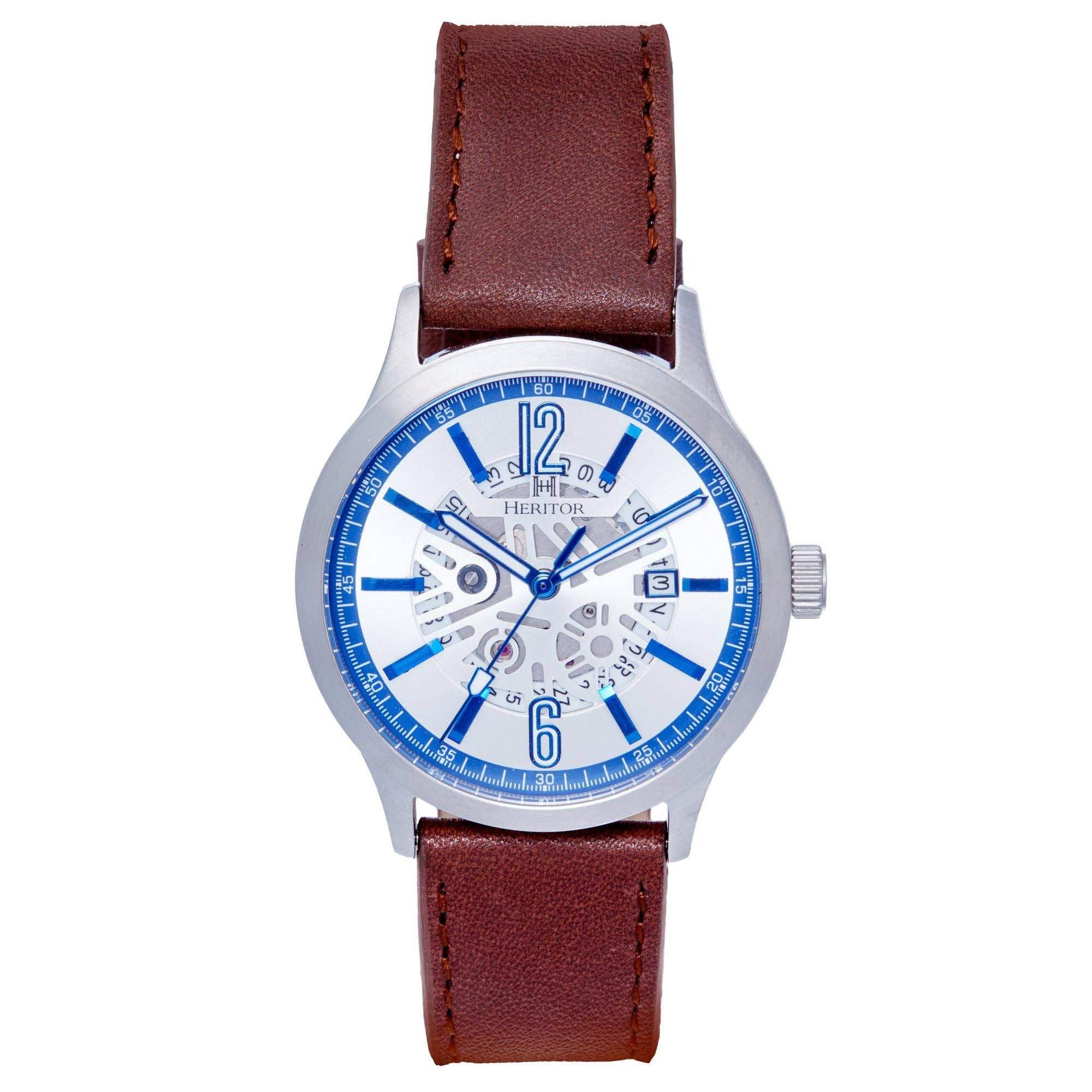 Heritor Automatic – Relógio de pulso - Homem por atacado – Relógio Heritor Automatic Dayne Semi-skeleton com Pulseira de Couro8