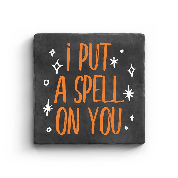 Je t'ai ensorcelé - Marble Coaster (Halloween) pour la vente par Paisley & Parsley