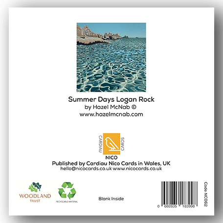 Cardiau Nico Cards - Wholesale Everyday Greeting Card - NC062 Summer Days Logan Rock - Hazel McNab1