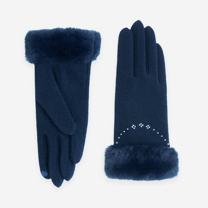 Glove Story - Wholesale Gloves - Women's - Gloves 80% Wool 20% Nylon – Touchscreen – 31182NF4