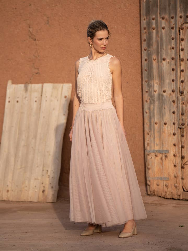 CHOKLATE PARIS - Wholesale Skirt - Women's - Maria tulle maxi length skirt - CK083654