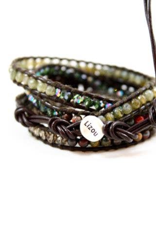 LIZOU - Vente Bracelet de perles - Bracelet Akita Wrap - Bracelet portefeuille en cuir Auburn3