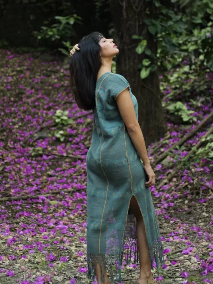 Guerrero Maxi Kaftan - Teal for wholesale by Montsera Collective