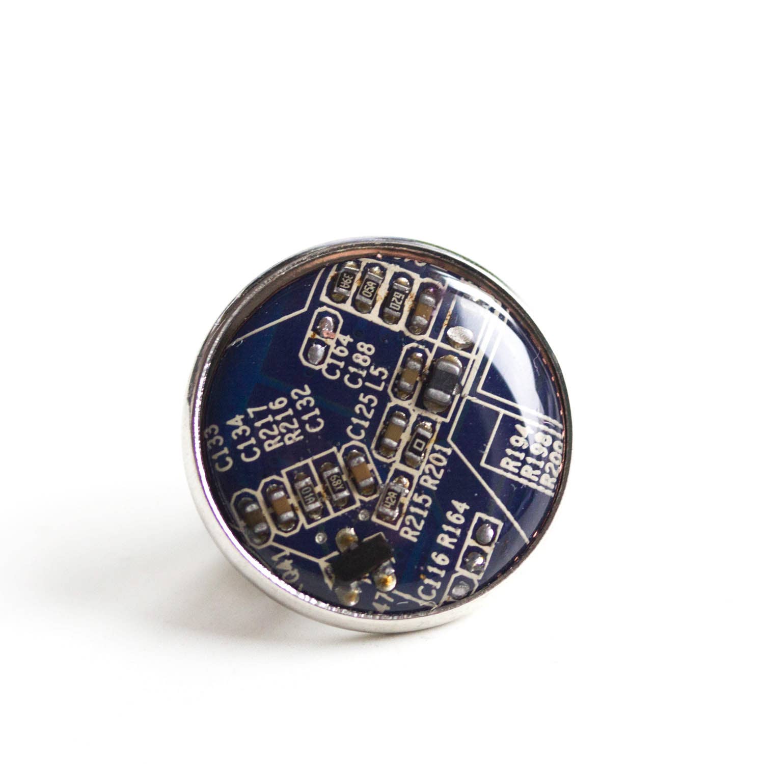 Pavlysh s.r.o. - Wholesale Lapel Pin/Button - Circuit board pin, 18mm silver1