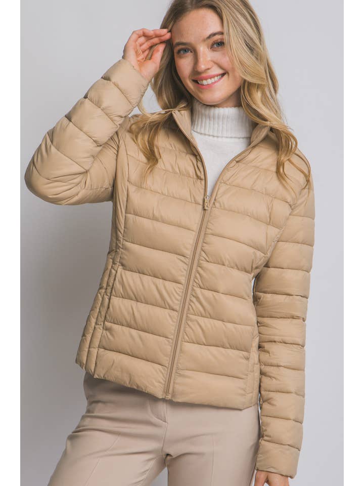 Vanilla Monkey - Wholesale Puffer Jacket - Women's - Ultra Lightweight Padded Thermal Zip Up Jacket8