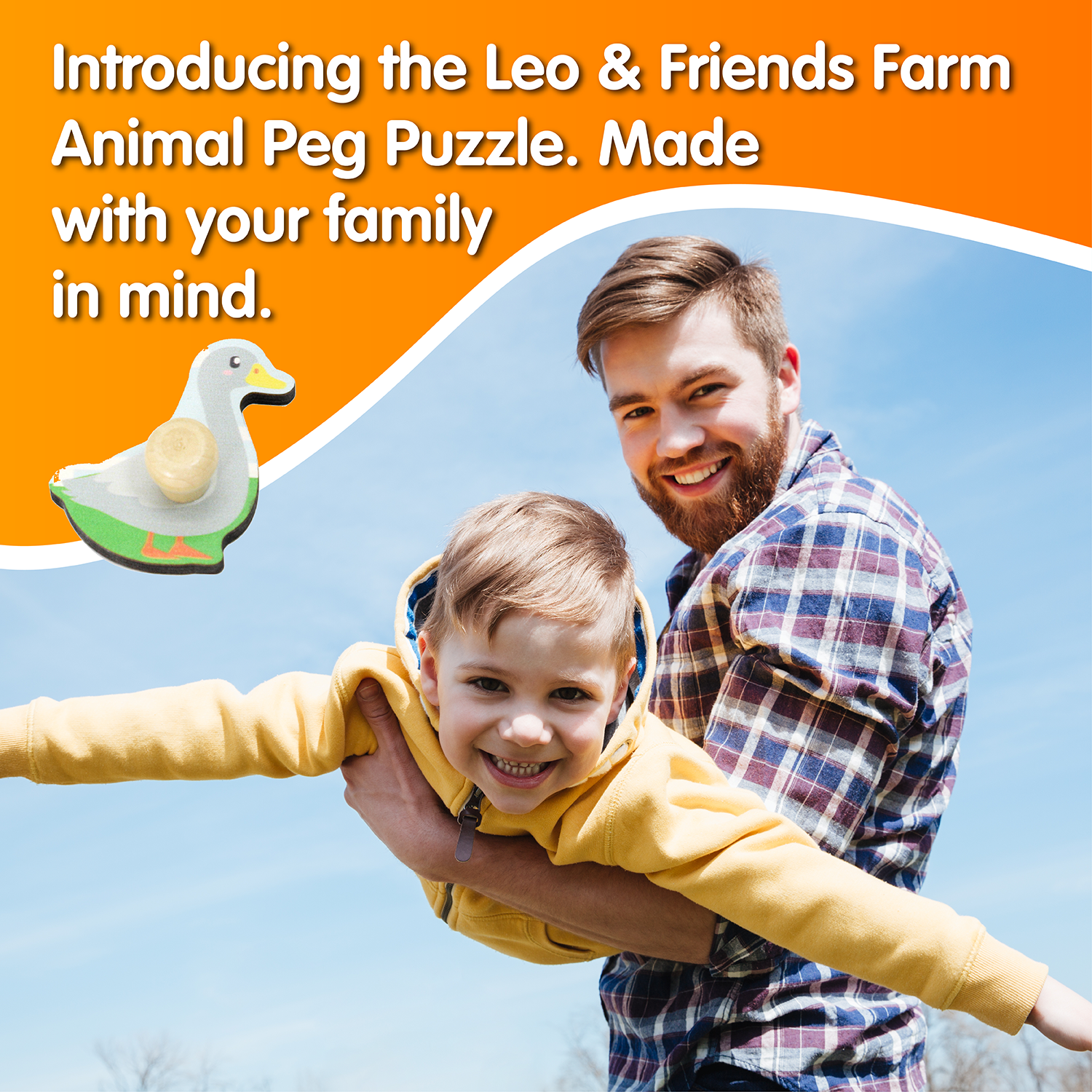 Leo & Friends - Vente Puzzle – enfant - Casse-tête Leo & Friends Farm Animal Peg pour 24 mois et plus8