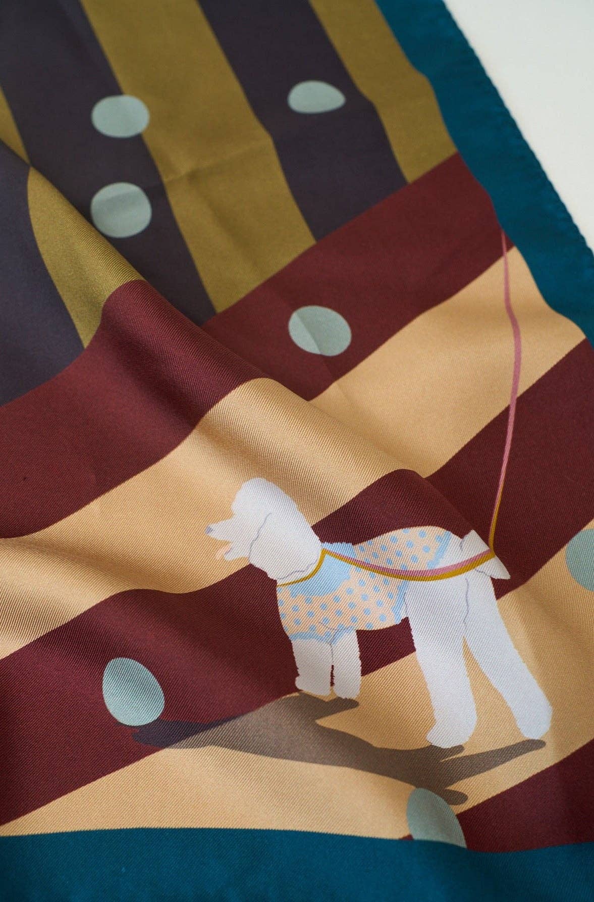 "Pandita the Dog" Silk Bandana - Coffee for wholesale on Faire4
