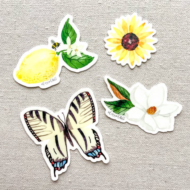 Crissie Vitale Creative - Wholesale Sticker - Yellow Butterfly Sticker4