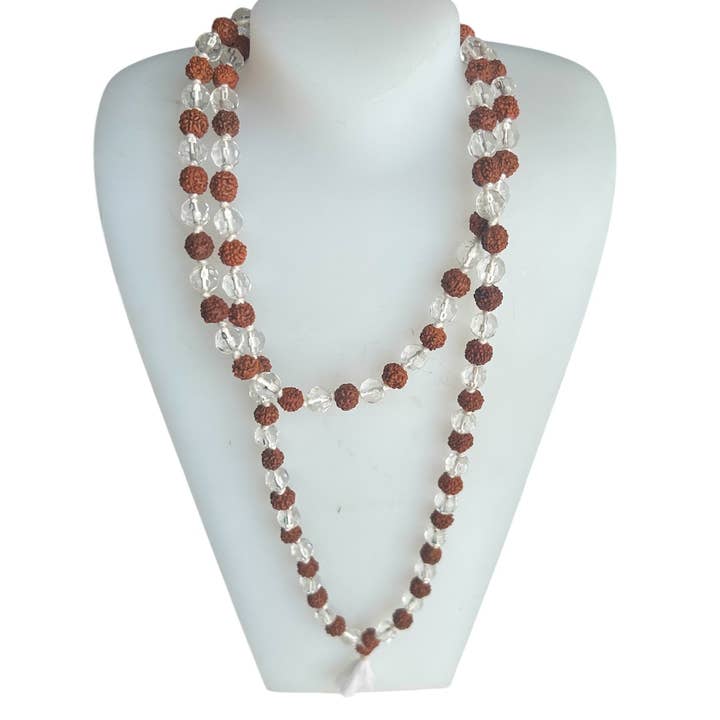 Prayer Beads Mala- Rudraksha and Glass beads for wholesale by Hopes Unlimited