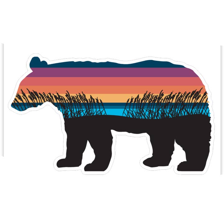 Beach Bear Sticker for wholesale by Life Outside Sticker Company