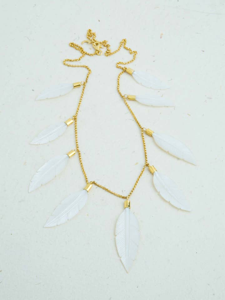 Feather Necklace for wholesale by Munay Sacred Jewelry
