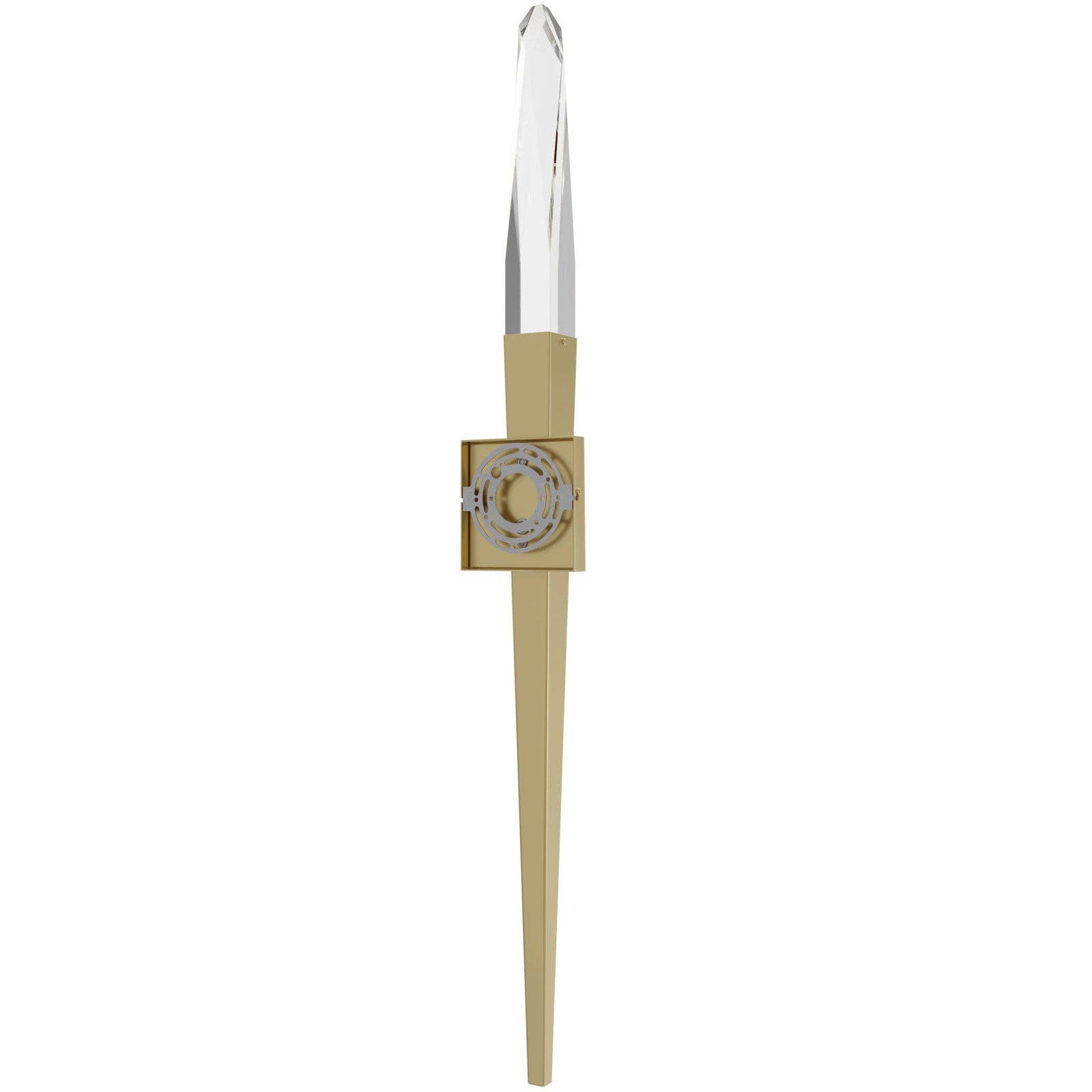 Brio Lighting - Wholesale Sconce - Aspen Collection Brushed Brass Clear Crystal LED Wall Sconce2