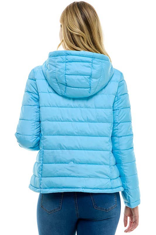 BLUE AGE – Großhandel Pufferjacke – Damen – Wende-Damen-Steppjacke mit Kapuze16