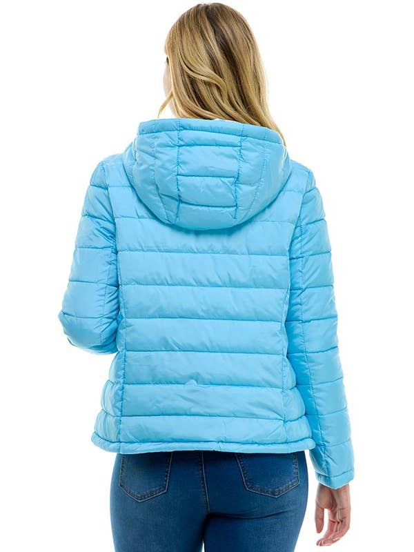 BLUE AGE - Wholesale Puffer Jacket - Women's - Reversible Ladies' Puffer Jacket with Hoodies16