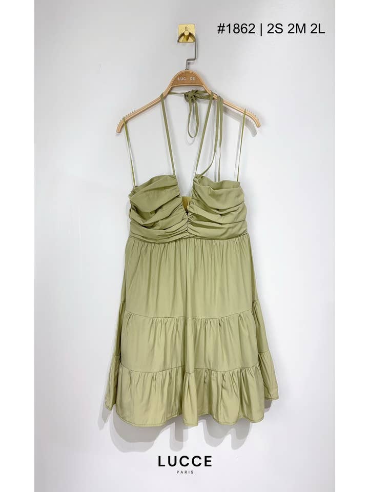 Green Ruffled dress - 1862 for wholesale on Faire5