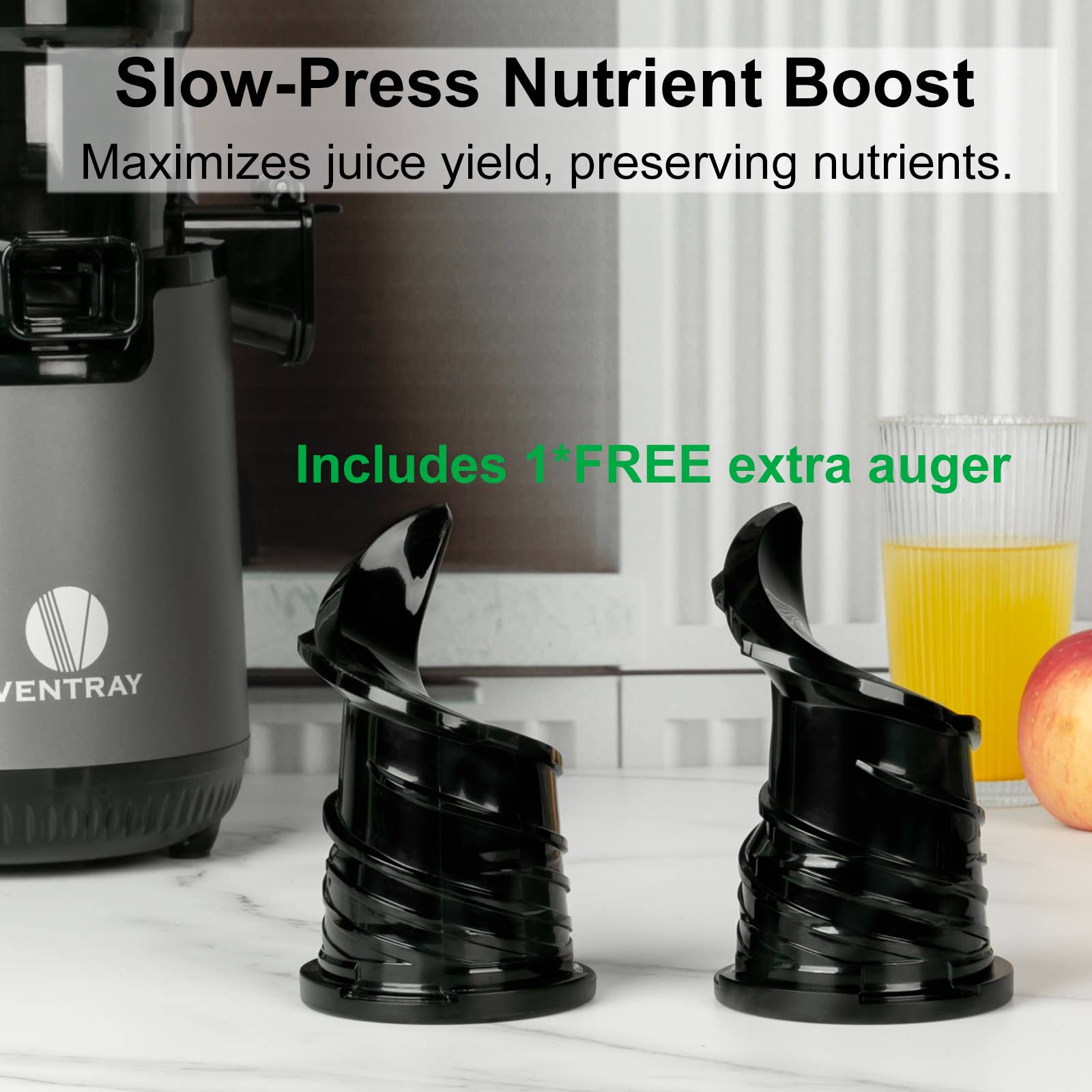 Sixale - Wholesale Juicer - Ventray 900 Slow Press Masticating Juicer with 5.1" Wide Feed Chute 9003