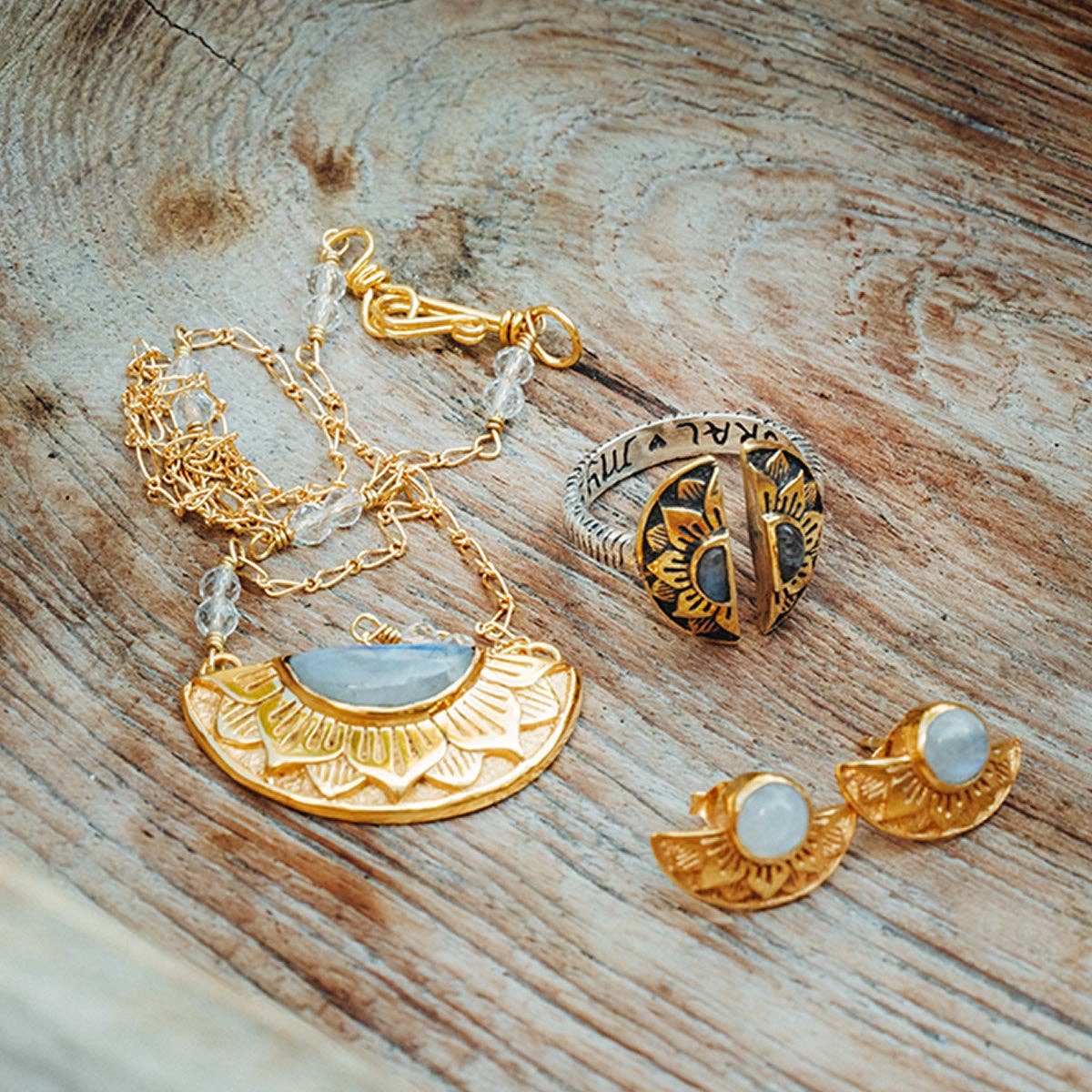 bahgsu jewels - Vendita all'ingrosso Anelli cocktail/statement - Anello mistico naturale - Pietra di luna11