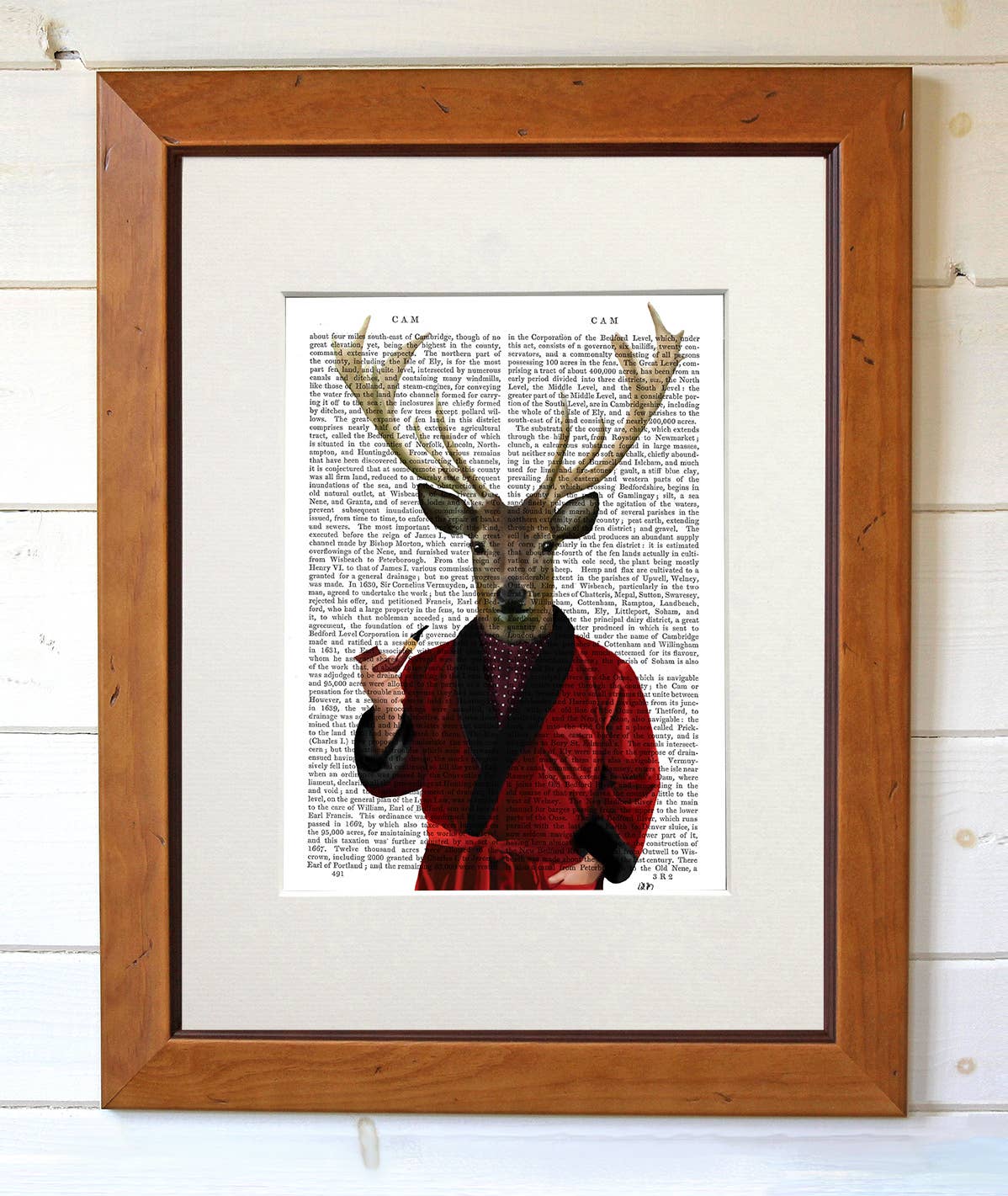 FabFunky Ltd - Wholesale Art Print - Deer in Smoking Jacket, Book Print / Art Print / Wall Art2