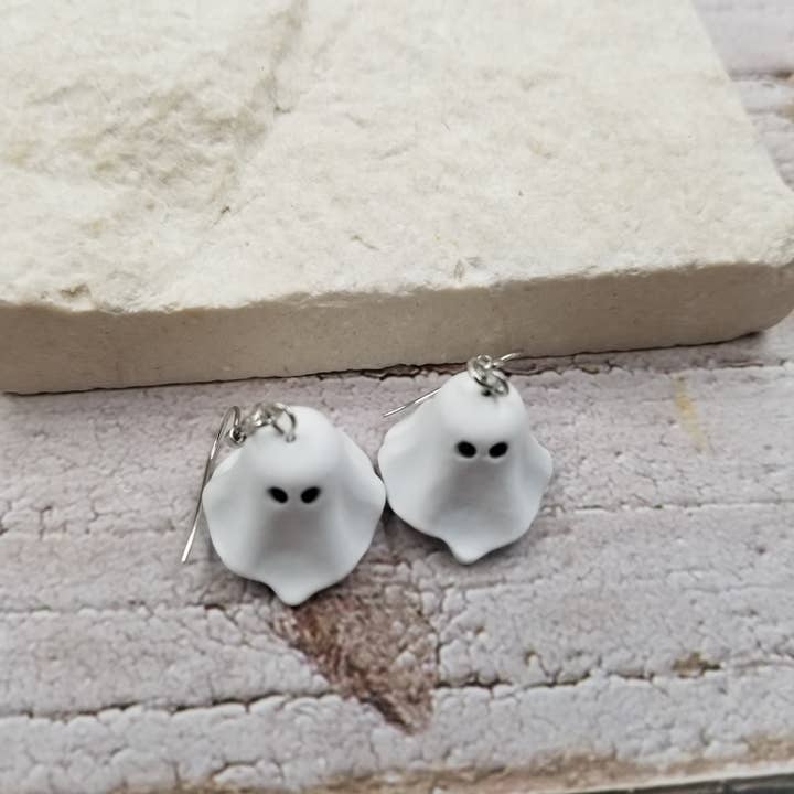 Treasure Wholesale - Wholesale Stud/Post Earrings - Halloween Ghost Earrings1