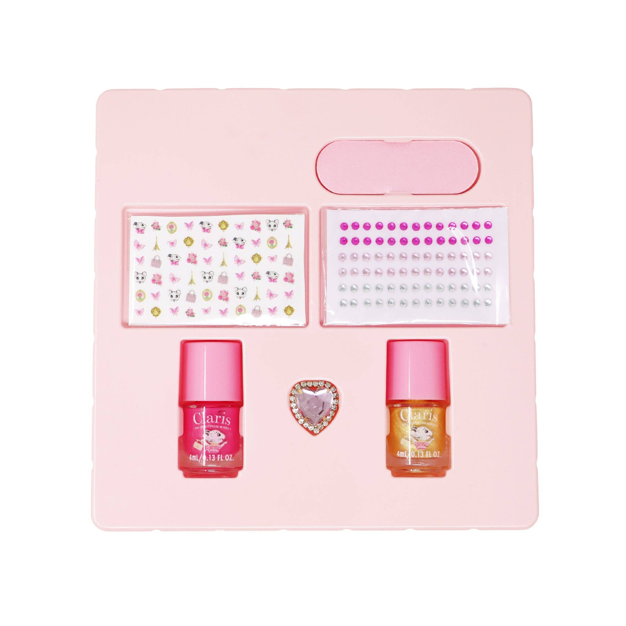 Pink Poppy USA - Vente Vernis à ongles – enfant - Claris la souris la plus chic de Paris Coffret Cadeau Ongles | Lot de 13