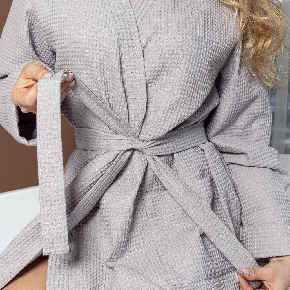 Allure Bath Fashions - Wholesale Robe - Unisex - Unisex Lightweight Waffle Bathrobe, Spa Dressing Gown Kimono8
