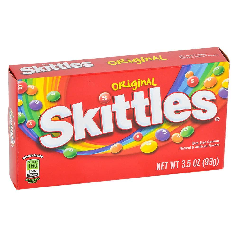 La Luna Bella - Toys - Wholesale Hard Candy - SKITTLES ORIGINAL THEATER BOX CANDY 12PC/CASE LLB Candy3