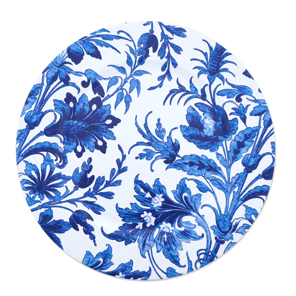 Fennco Styles – wholesale Charger plate – Blue Floral Print 14" Round Charger Plate1
