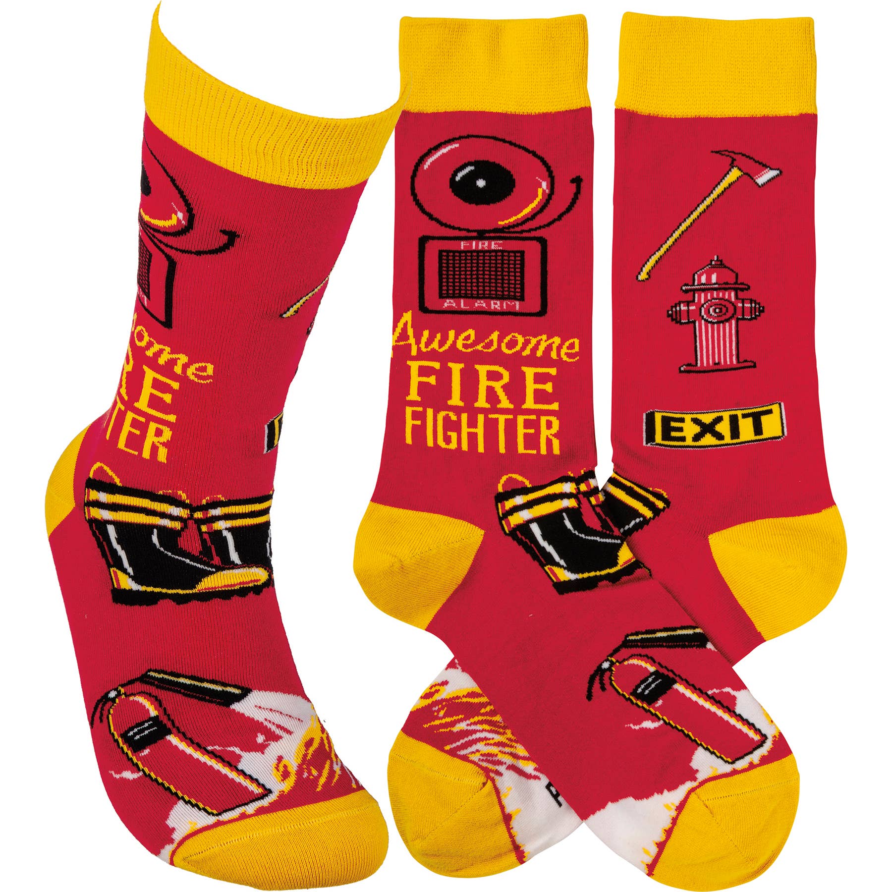 Primitives by Kathy - Wholesale Socks - Unisex - Awesome Fire Fighter Socks0