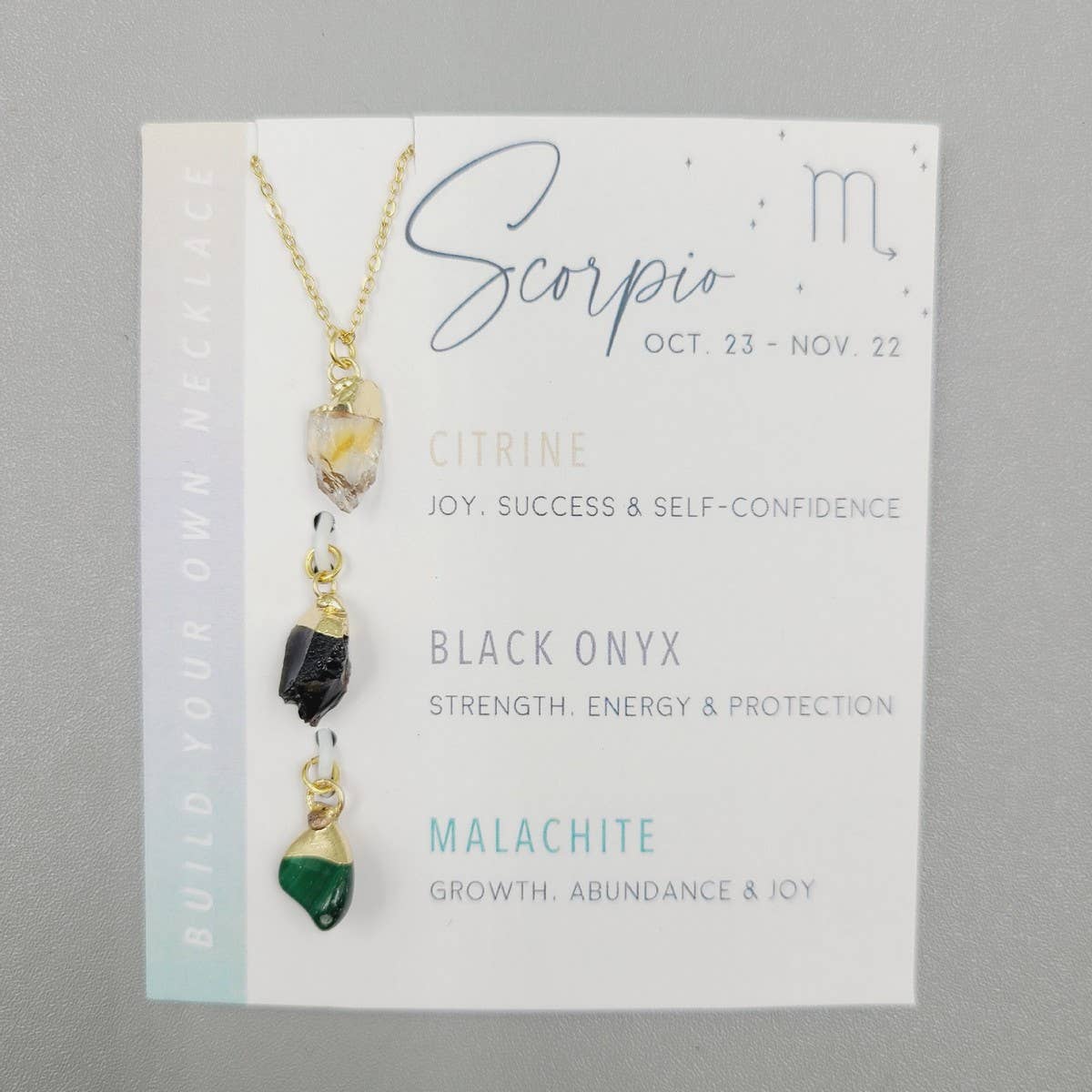 ACCITY - Wholesale Pendant/Charm Necklace - TWELVE CONSTELLATIONS NATURAL STONE NECKLACE_CWAJE10487