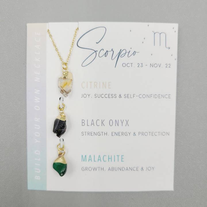 ACCITY - Wholesale Pendant/Charm Necklace - TWELVE CONSTELLATIONS NATURAL STONE NECKLACE_CWAJE10487