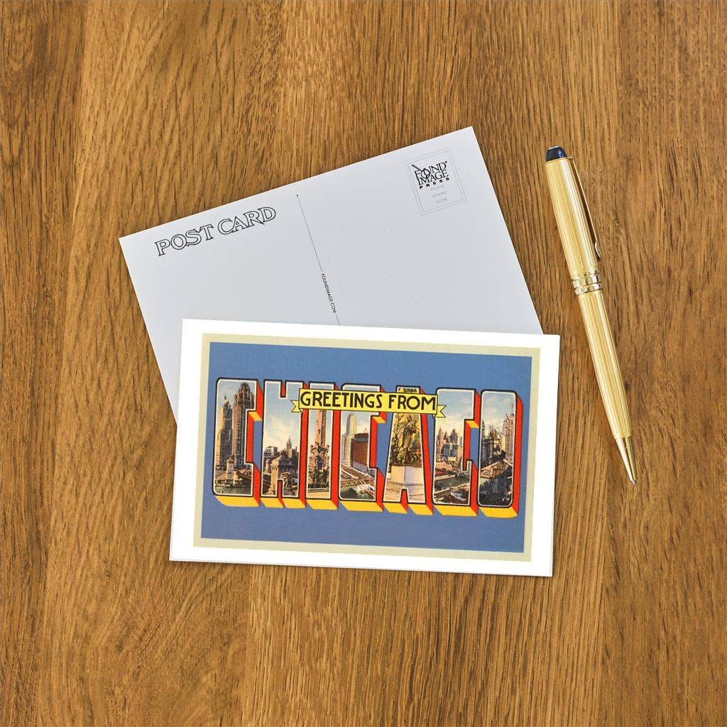 Found Image Press - Wholesale Postcard - Postcard CH-562 Greetings from Chicago1