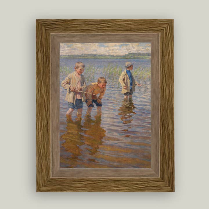 Petal Lane Home - Wholesale Art Print - Mid-Day Fishing Framed Antique Art0