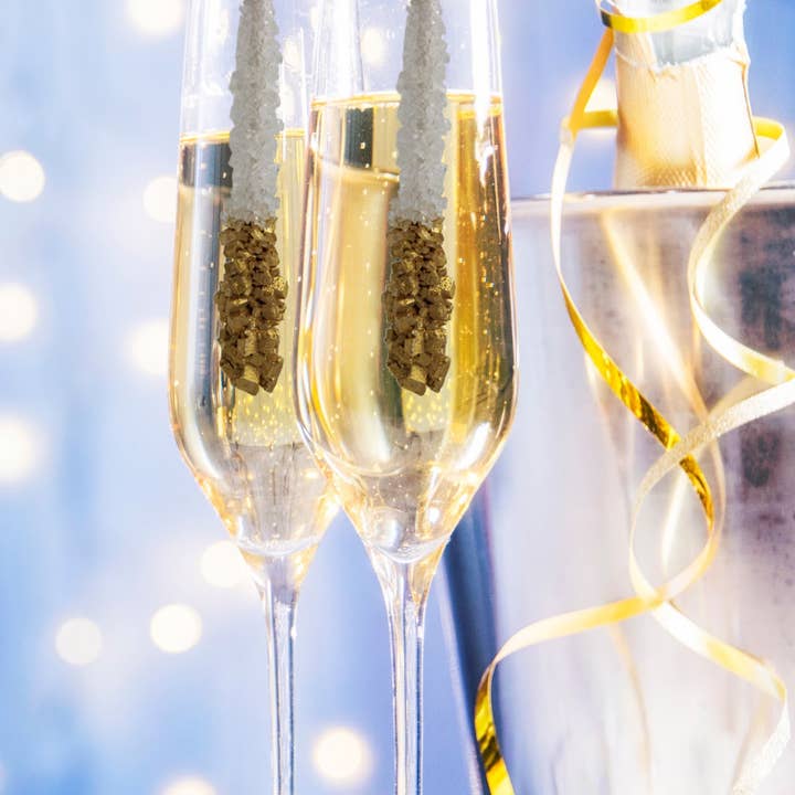 Smith and Sinclair - Vendita all'ingrosso Caramelle dure - BASTONCINI DI ZUCCHERO CRISTALLIZZATO BIANCO-ORO2