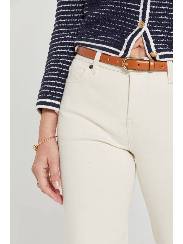 Oliver Logan - Wholesale Jeans - Women's - Aberdeen Ankle Crop High Rise Jean, Ecru 12