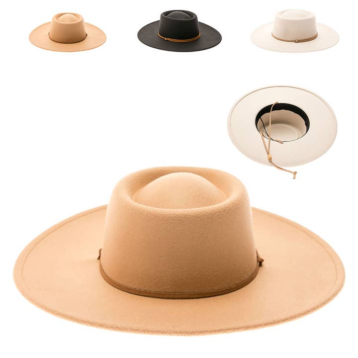 AdornWise - Wholesale Fedora - Uniseks - Bolero-hoed van veganistisch vilt met kinkoord