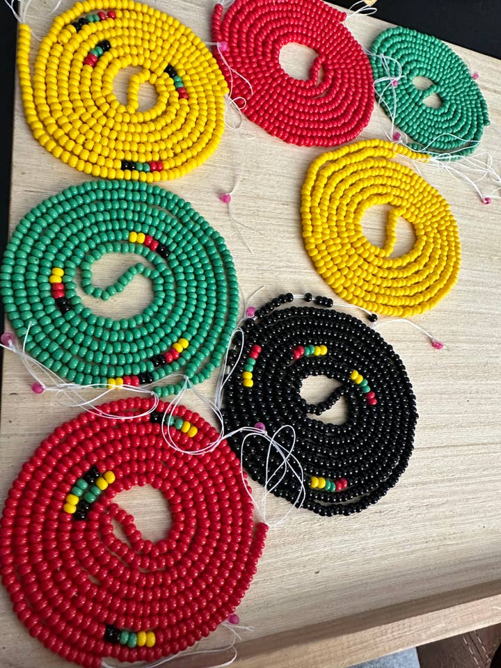 Waistbead Bundle Four 2 Strand, Waist Jewelry, Body Jewelry, African Waistbeads, Waist Chains, Belly Chains, ::Four 2strand Tie-On Waist Bead Strand Handmade:: for wholesale by Letrice Custom Creations LLC