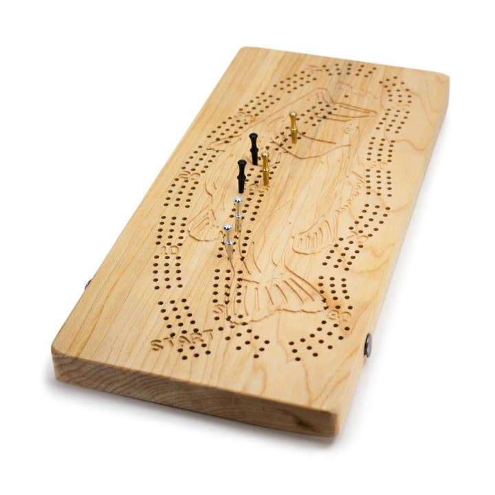 Fish Cribbage Board for wholesale by Toy Maker of Lunenburg