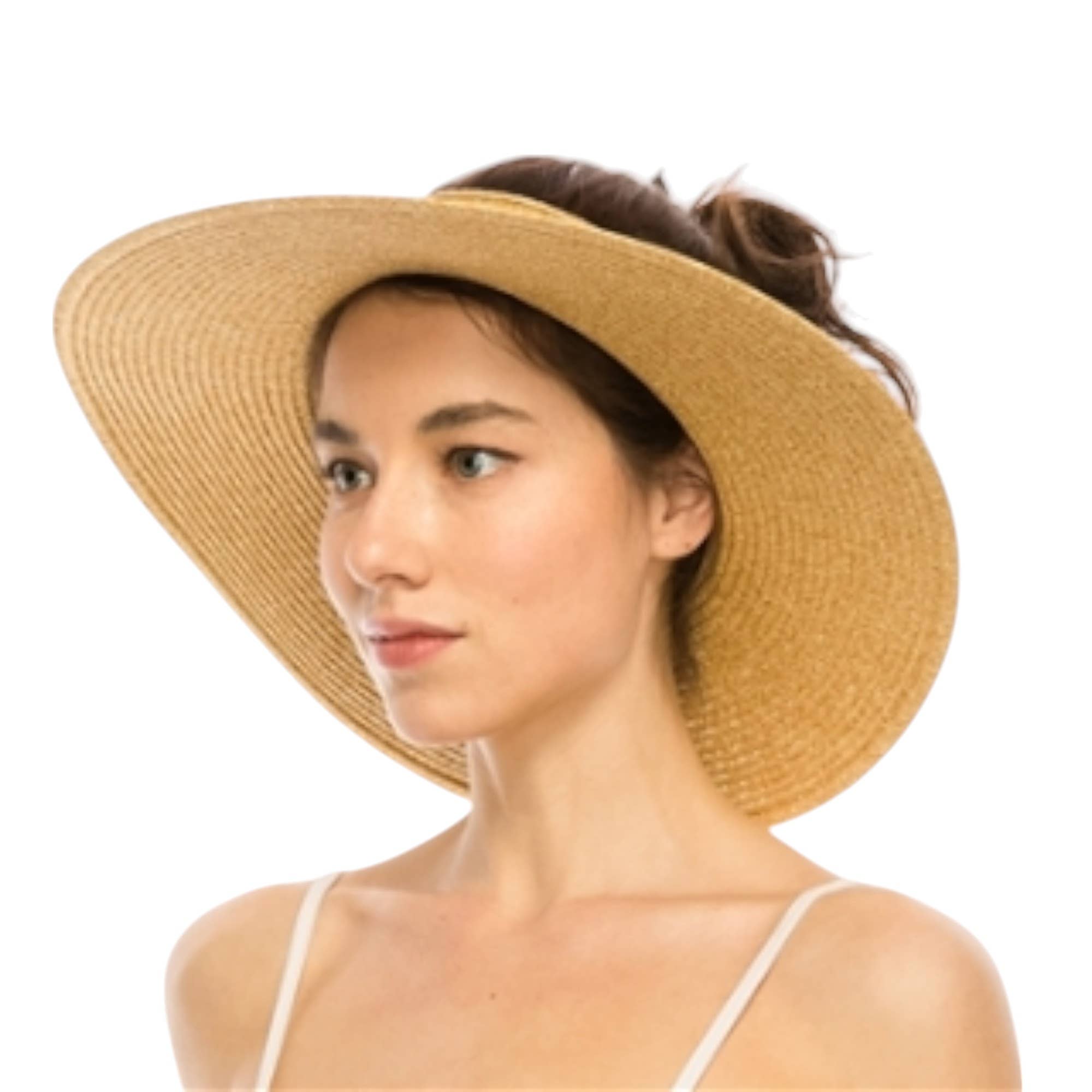 One and Only Accessories - Wholesale Visor - Women's - Crownless Straw Visor - NEW COLORS ADDED!3