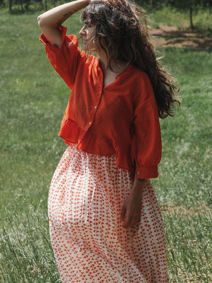 The Scarlet Frill Top for wholesale by World of Crow llc