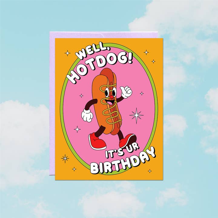 Party Mountain Paper co. - Wholesale Birthday Card - Hotdog! Birthday | Birthday Card1