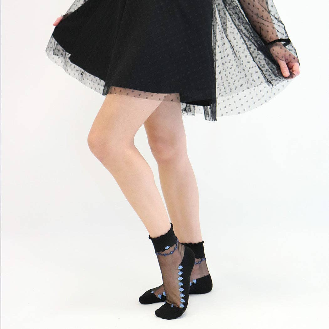 Yuko B - Wholesale Socks - Women's - Lagoon - The ultra-resistant voile women's sock1