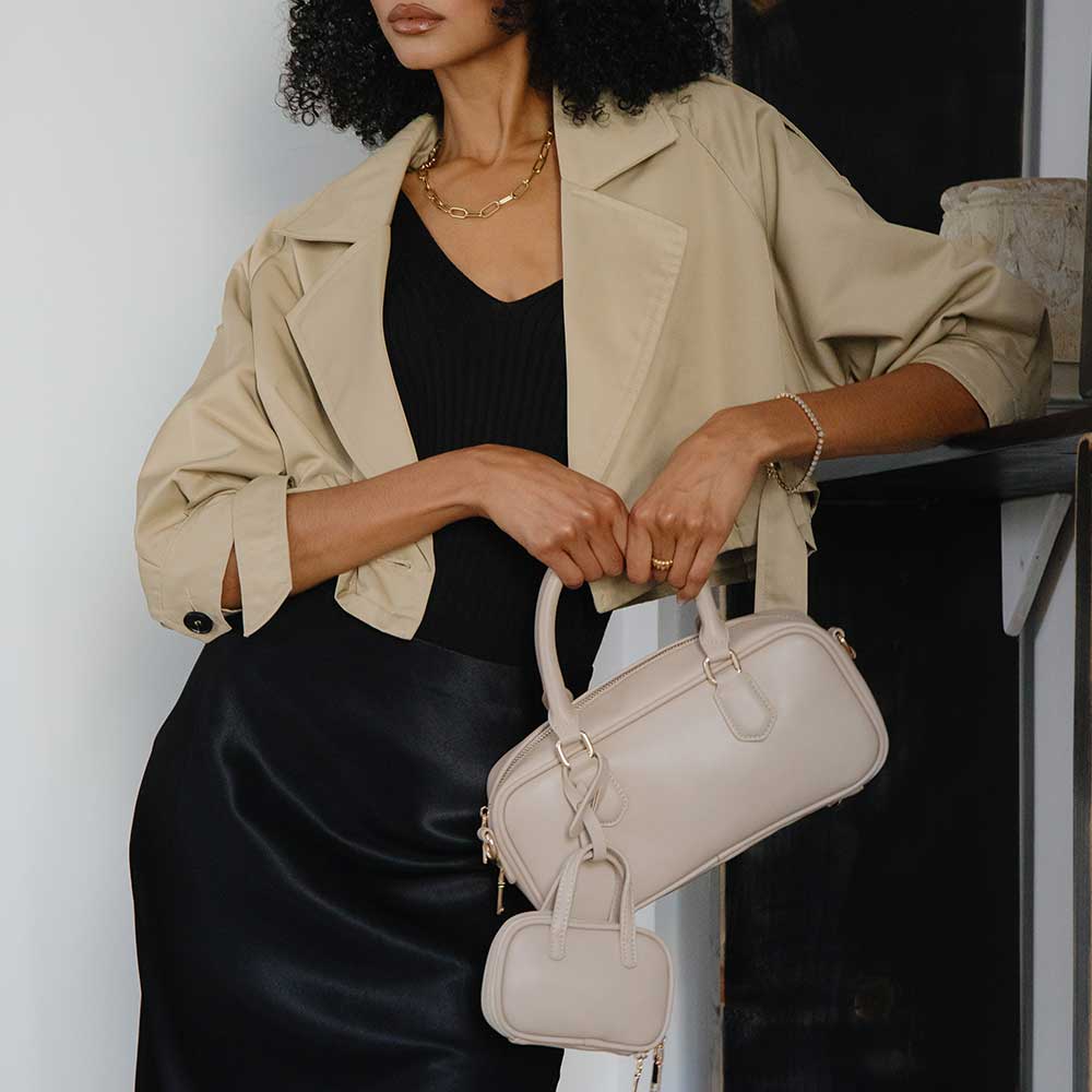 Melie Bianco – Großhandel Henkeltasche – Damen – Natasha Micro Ivory Henkeltasche aus recyceltem Material9