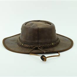 Flat Brim Cowboy Hat Style for wholesale by Leather Impressions Inc