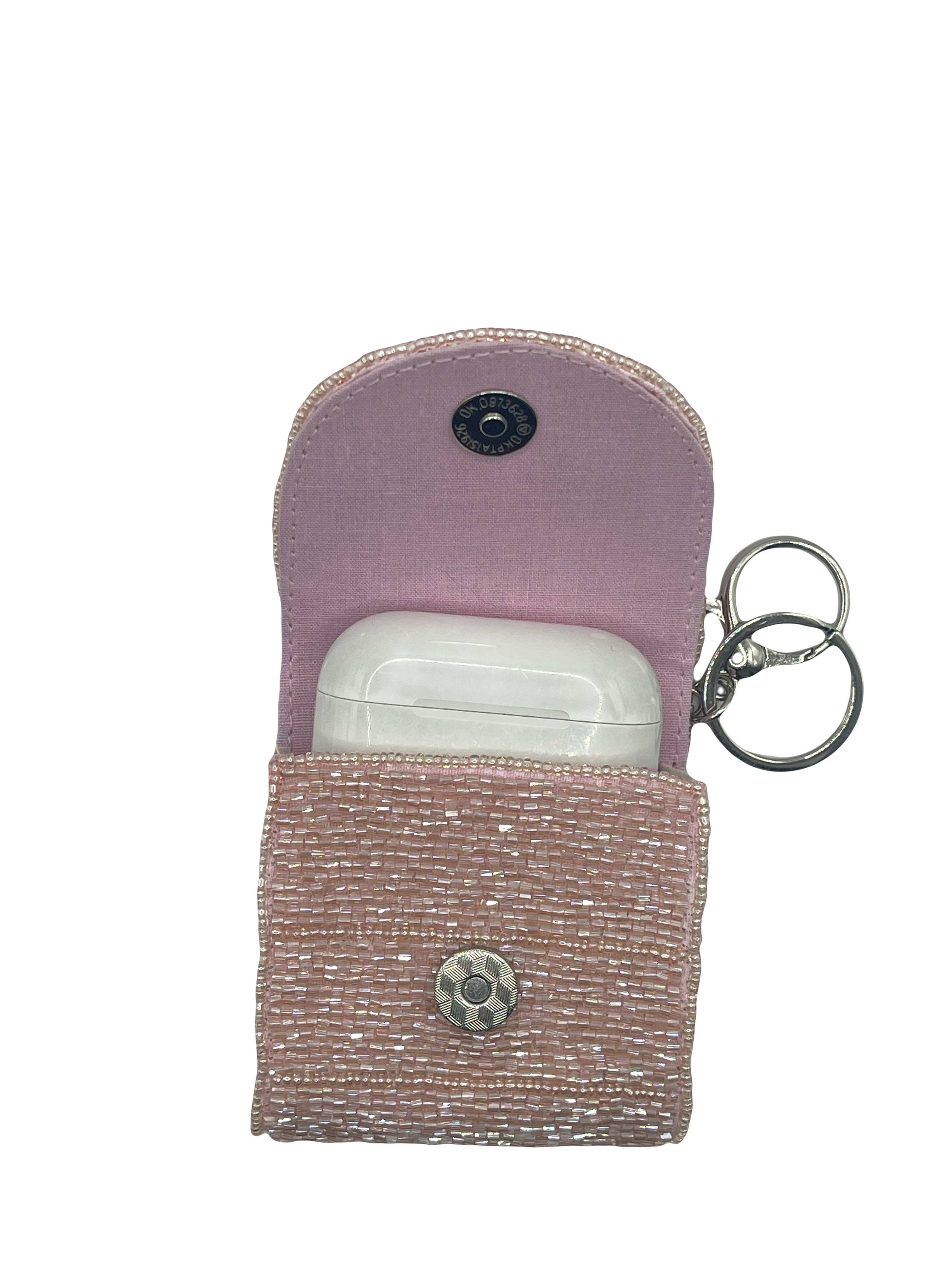 Pizzazz, Inc. - Wholesale Earphone/Headphone Case - Women's - CHERRY BOW BEADED AIRPOD HOLDER1