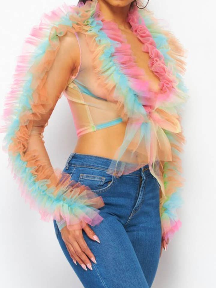 Top met alle ruches voor wholesale door Aungya Boutique