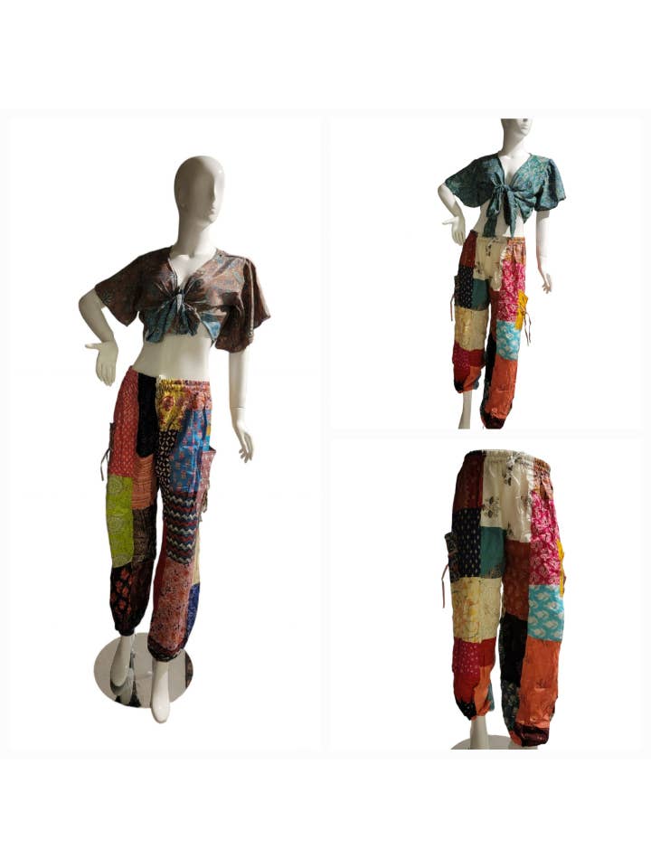 Evergreen Guardian Imports - Wholesale Pants - Women's - TT230 Patchwork Trousers